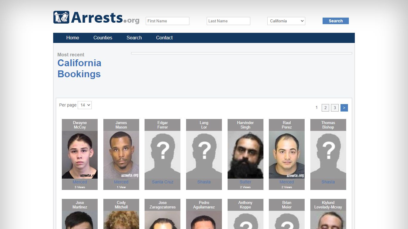 California Arrests and Inmate Search